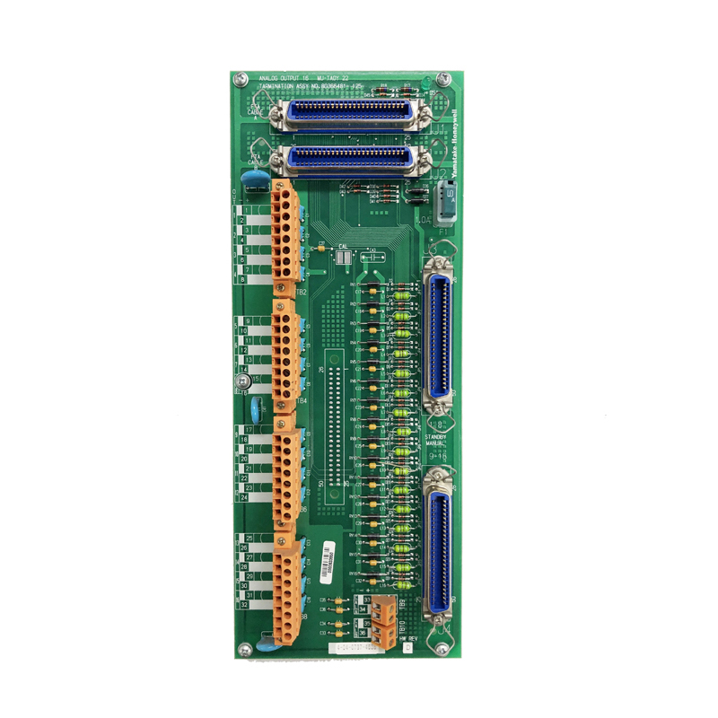 Honeywell Analog Output FTA 51204172-125 (MU-TAOY22) provides eight 4-20 mA outputs to proportioning loads, such as valves.